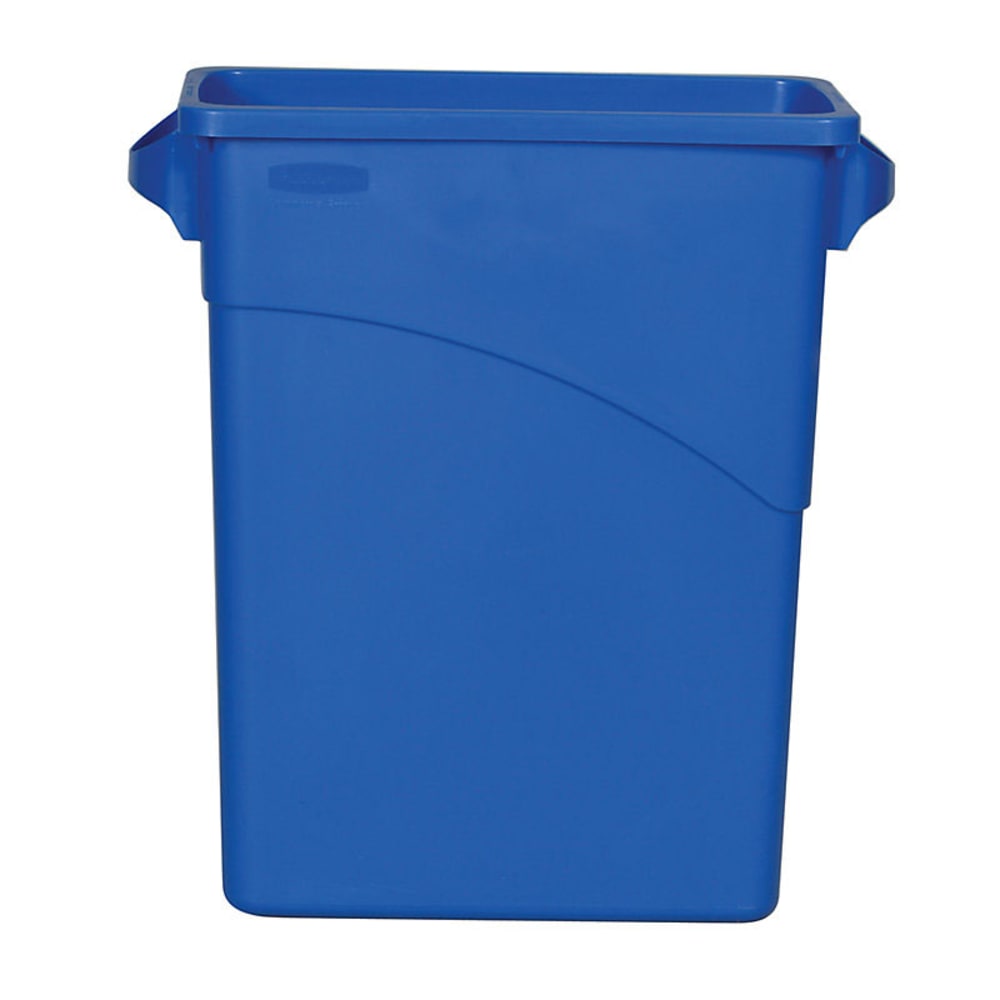 007-3541BLUE 16-gal Slim Jim Waste Container - Dark Blue