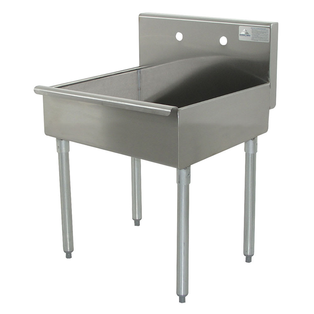 009-4OP18 24" 1 Compartment Sink w/ 24"L x 21"W Bowl, 8" Deep