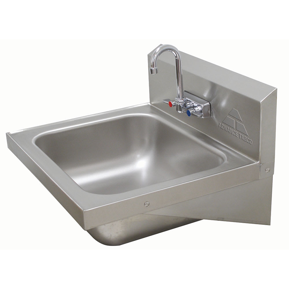 009-7PS45 Wall Mount Commercial Hand Sink w/ 20"L x 16"W x 8"D Bowl, Gooseneck Fau...
