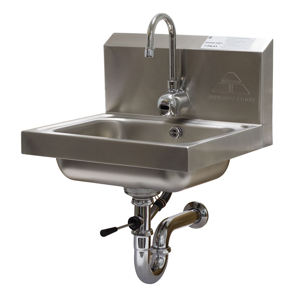009-7PS51 Wall Mount Commercial Touchless Hand Sink w/ 14"L x 10"W x 5"D Bowl, Ele...