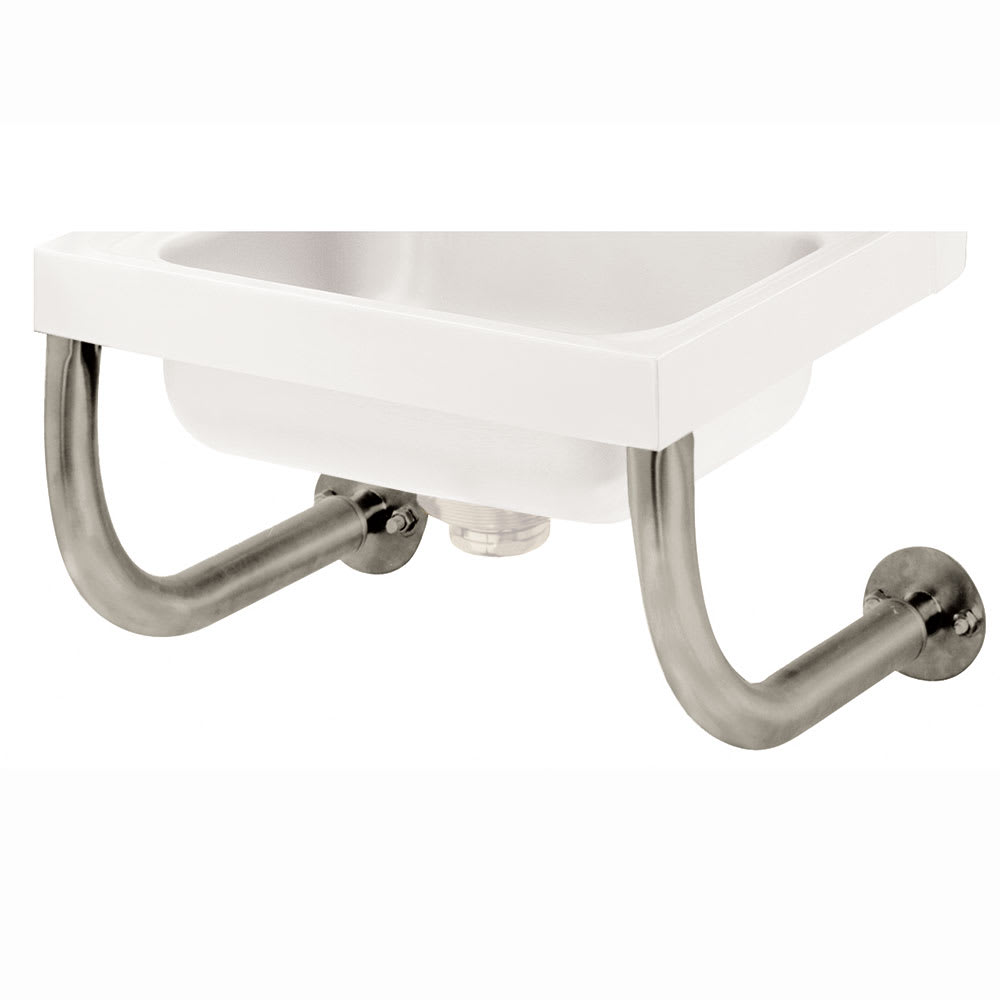 009-7PS24 Tubular Wall Support Brackets for Sinks - 10x14" Bowl, Splash Mount Faucet