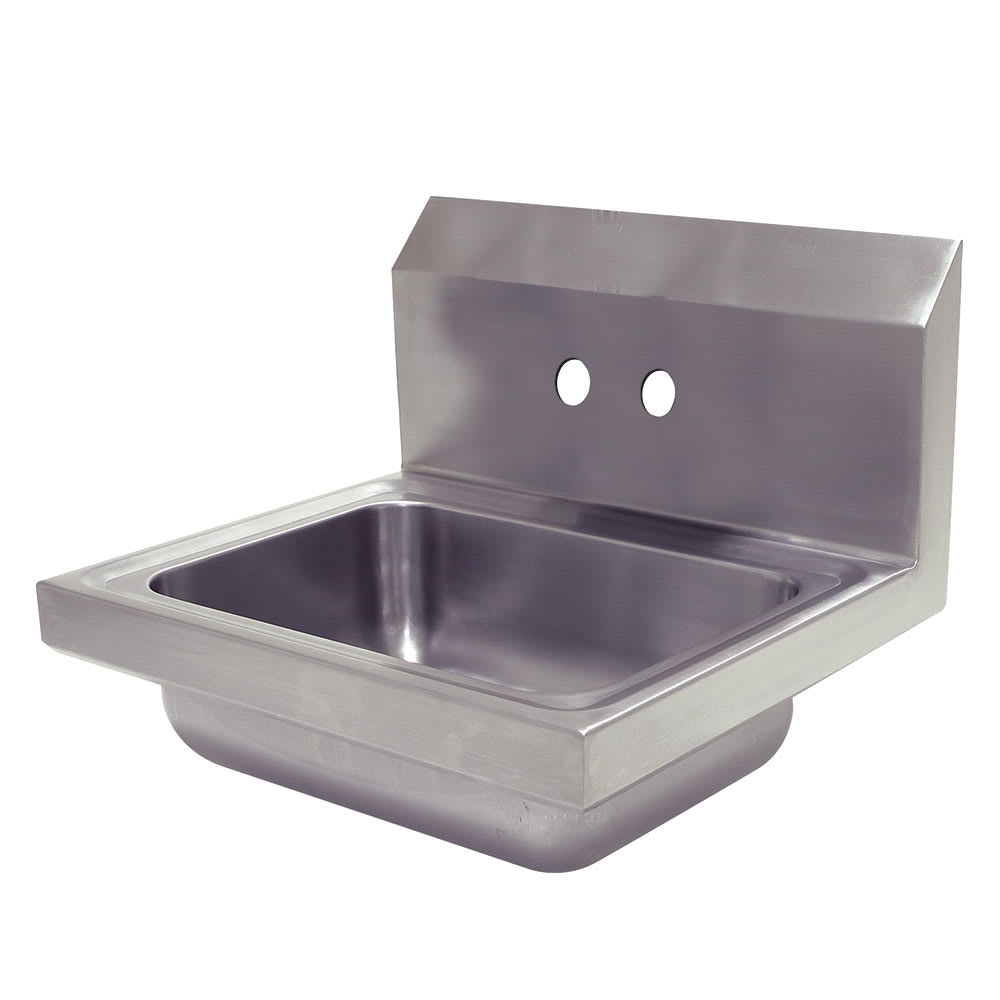 009-7PS70ECX Wall Mount Commercial Hand Sink w/ 14"L x 10"W x 5"D Bowl, Basket Dra...