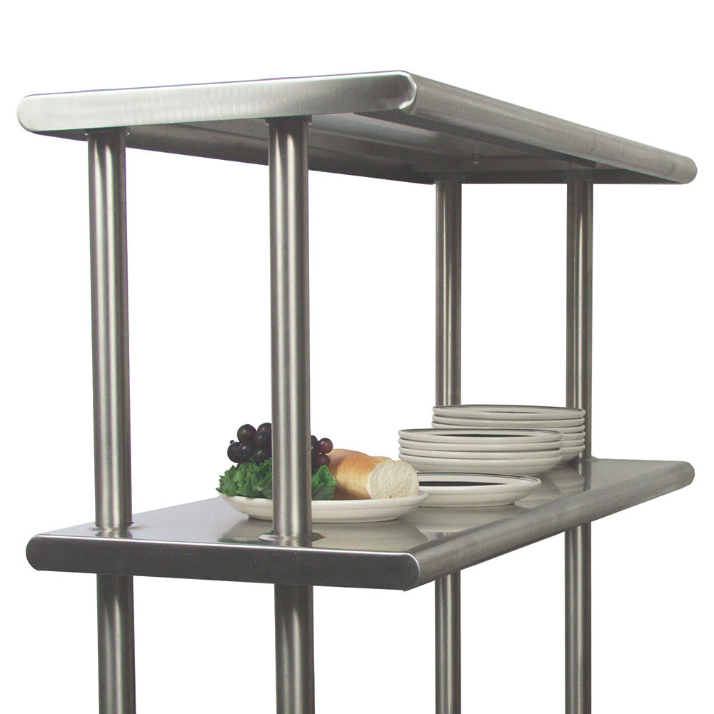 009-CDS1860 Adjustable Double Overshelf, 18"W x 60"L, 6" Overhang On 1 Side