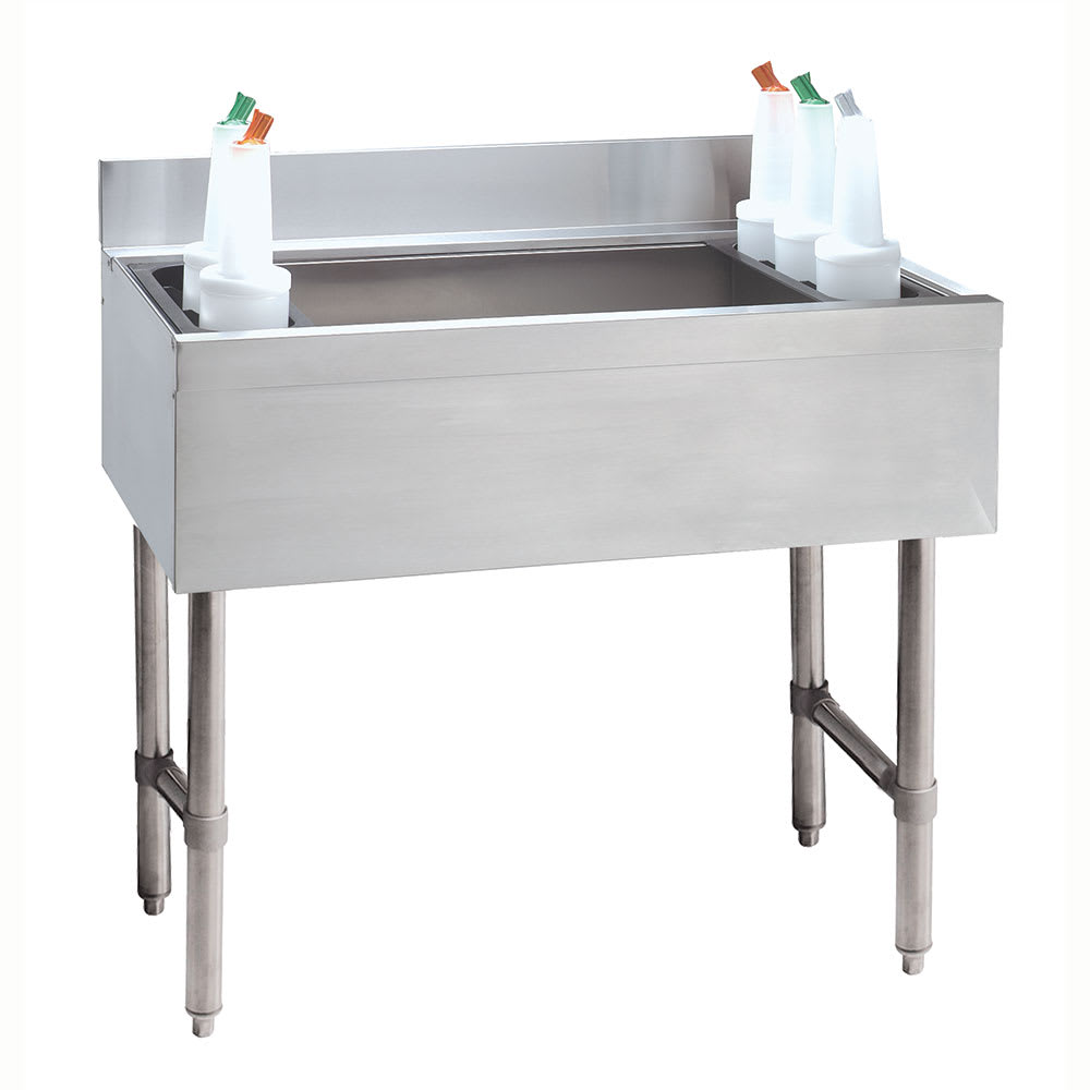 009-CRI1224X 24" Underbar Basics™ Cocktail Station w/ 77 lb Ice Bin, Stainless Steel