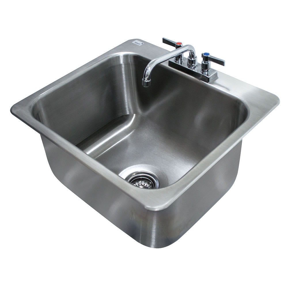 009-DI12012 (1) Compartment Drop-in Sink - 20" x 16", Drain Included