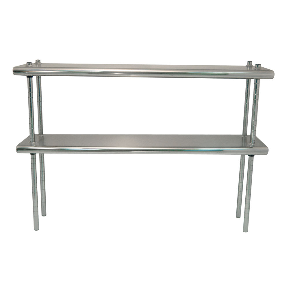 Advance Tabco DS-12-60 Table Mount Shelf - Double Deck, 12" x 60", 18 ga 430 Stainless