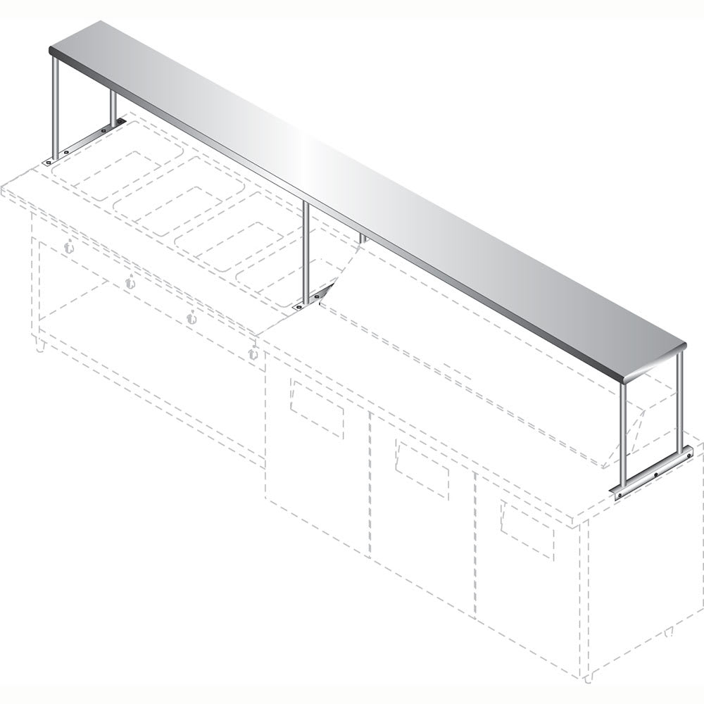 009-CU1884 84" Solid Table Mounted Shelving