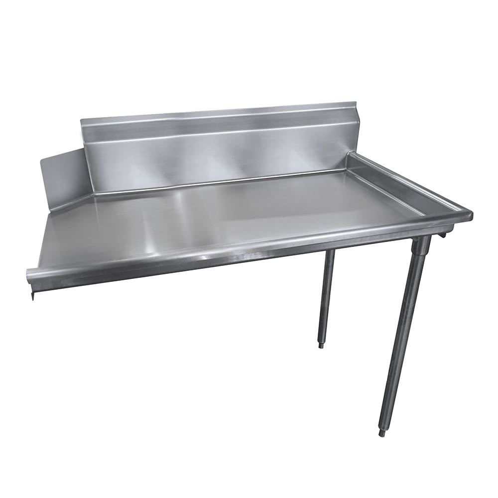 009-DTCS30120R Straight Dishtable - L-R Operation, Stainless Legs, 119x30x34", 14 ga 304 Sta...