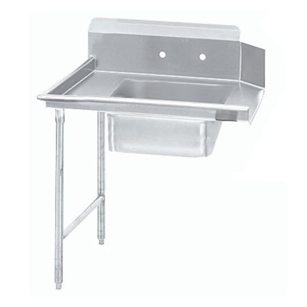 009-DTSS7036LX 35" Straight Dish Table w/ 1 Sink - Left to Right, 20" x 20" x 5&qu...