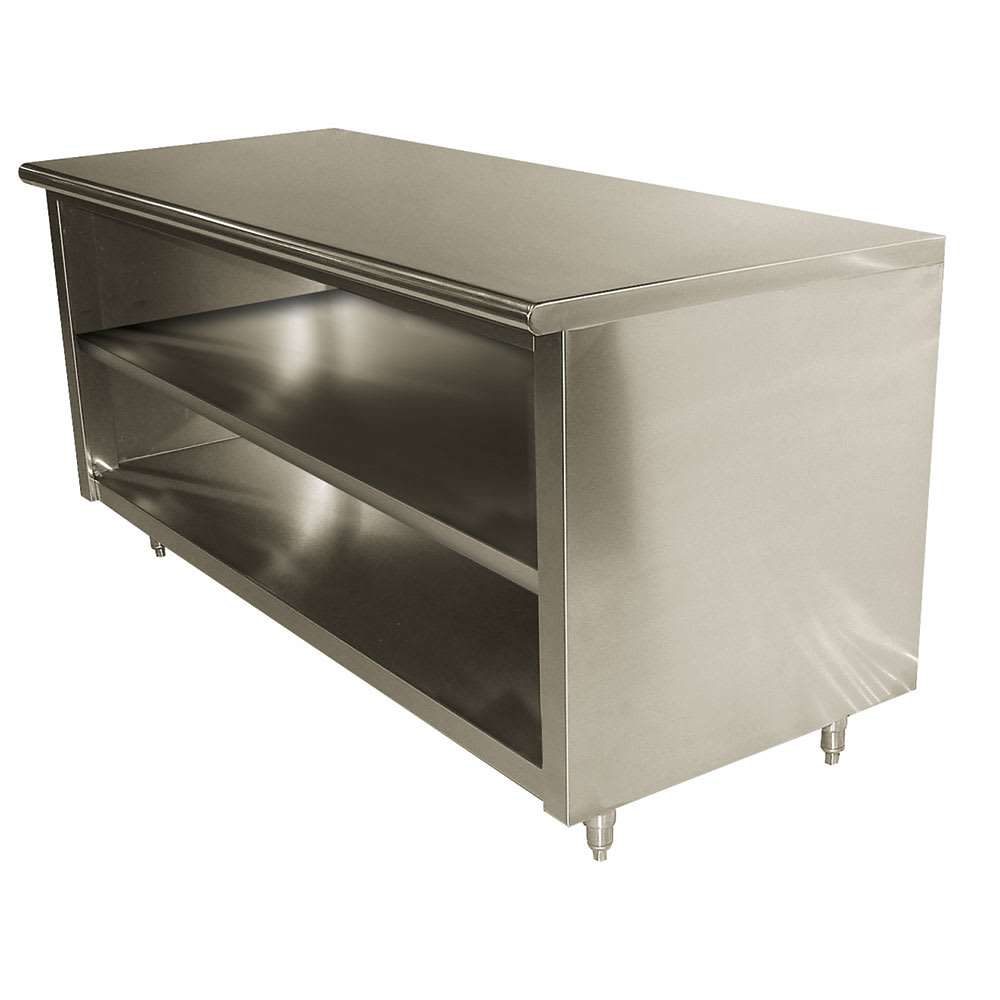 009-EBSS245M 60" Dish Cabinet w/ Open Base & Midshelf, 24"D