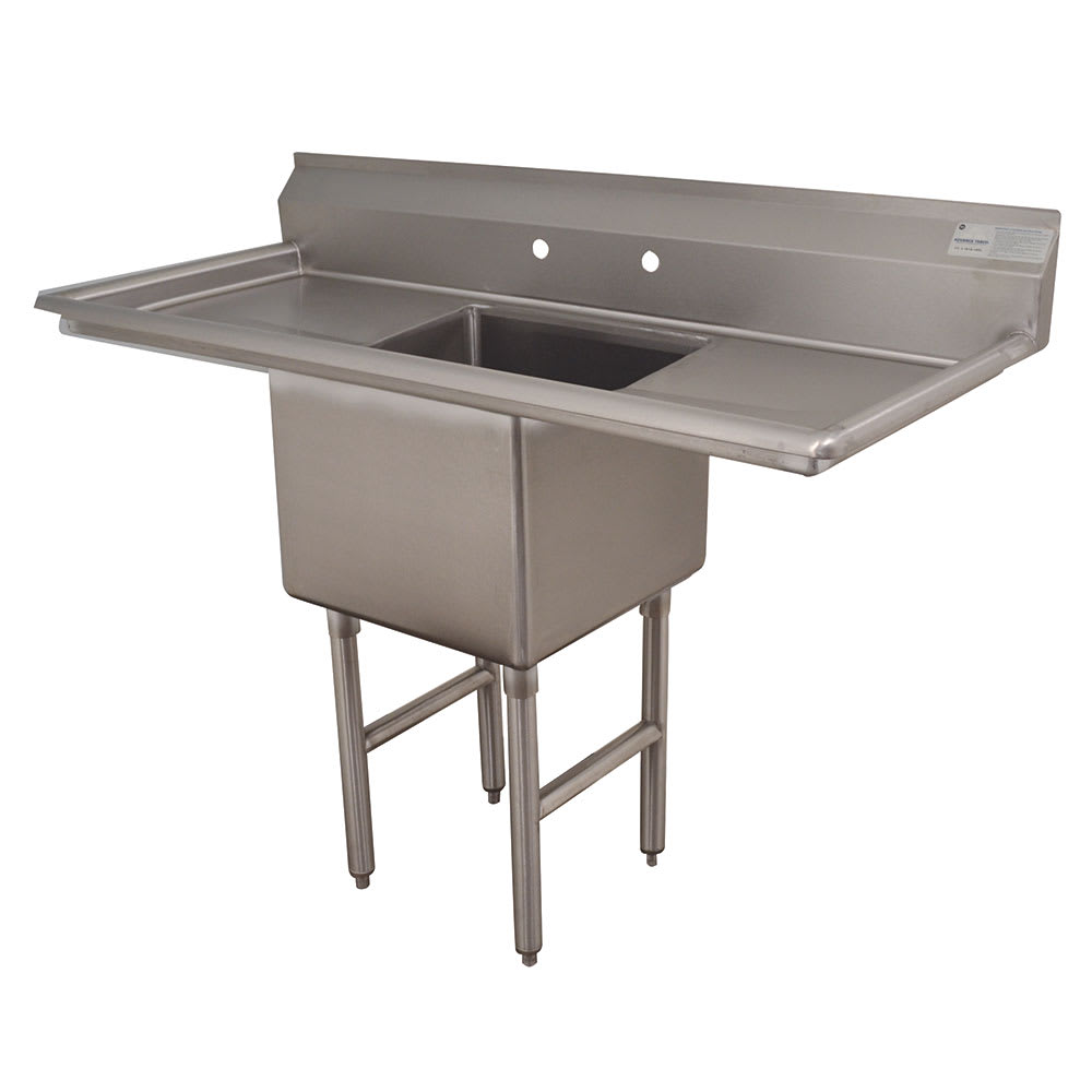 009-FC1242418RL 60" 1 Compartment Sink w/ 24"L x 24"W Bowl, 14" Deep