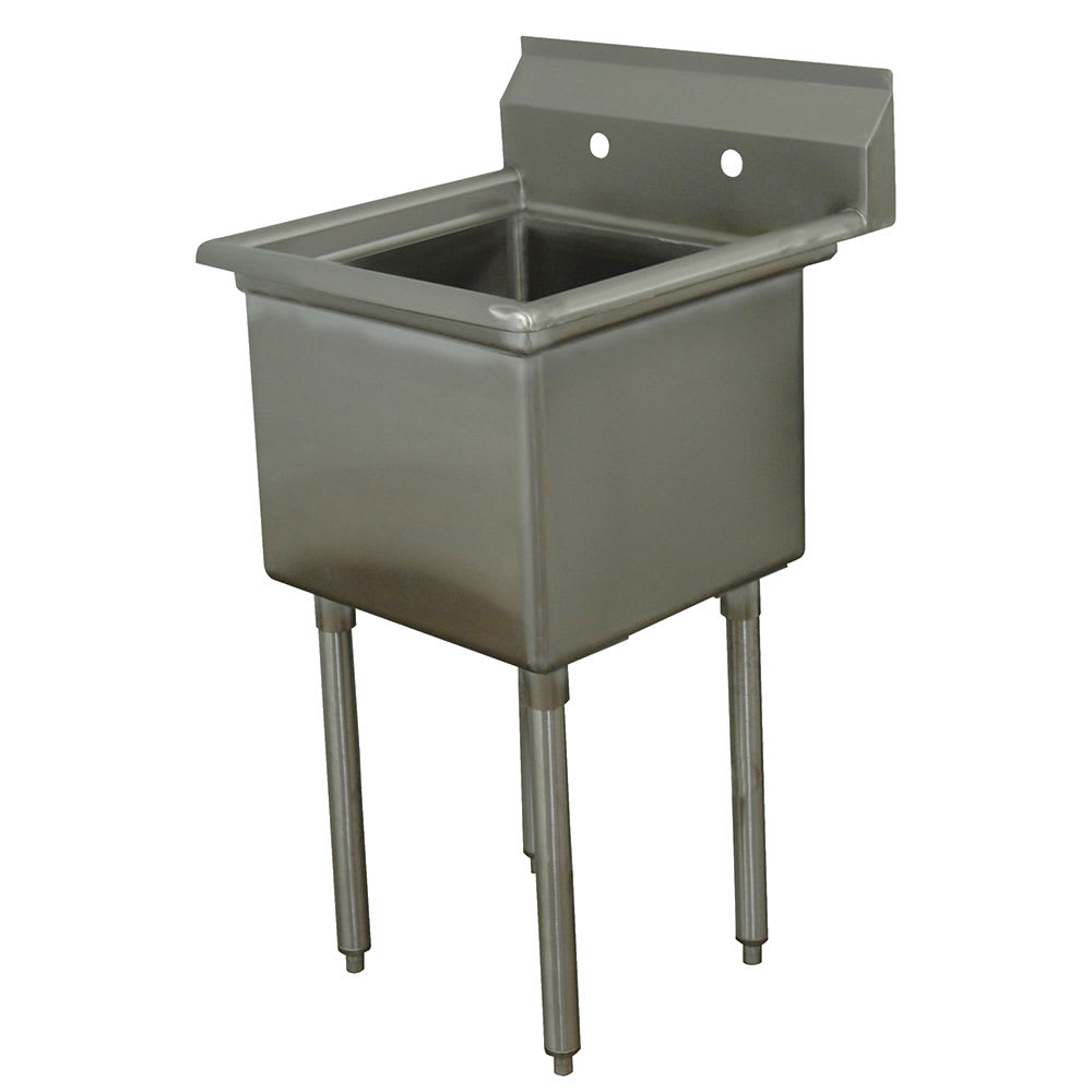 009-FE11515X 20 1/2" 1 Compartment Sink w/ 15"L x 15"W Bowl, 12" Deep