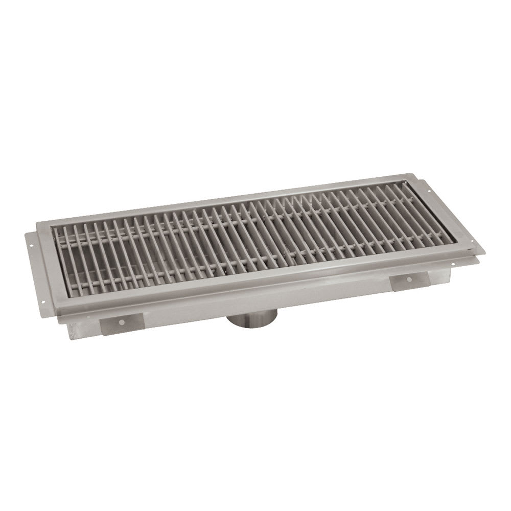 009-FTG2484 Floor Trough - Removable Strainer Basket, 24" x 84" x 4", 14 ga 304 St...