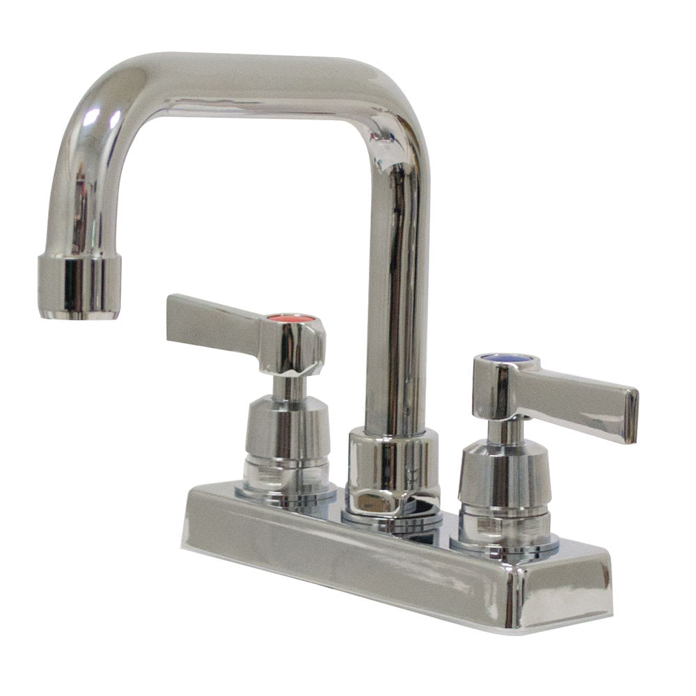009-K124 Deck Mount Faucet - 6" Spout, 4" Centers, Lead Free