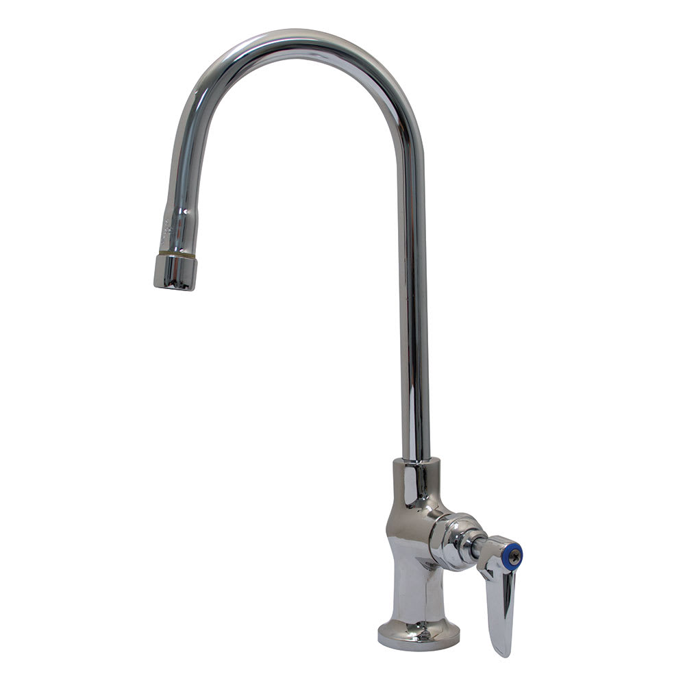 009-K48 Deck Mount Faucet - 8 1/2" Gooseneck Spout, Single Hole, Lead Free