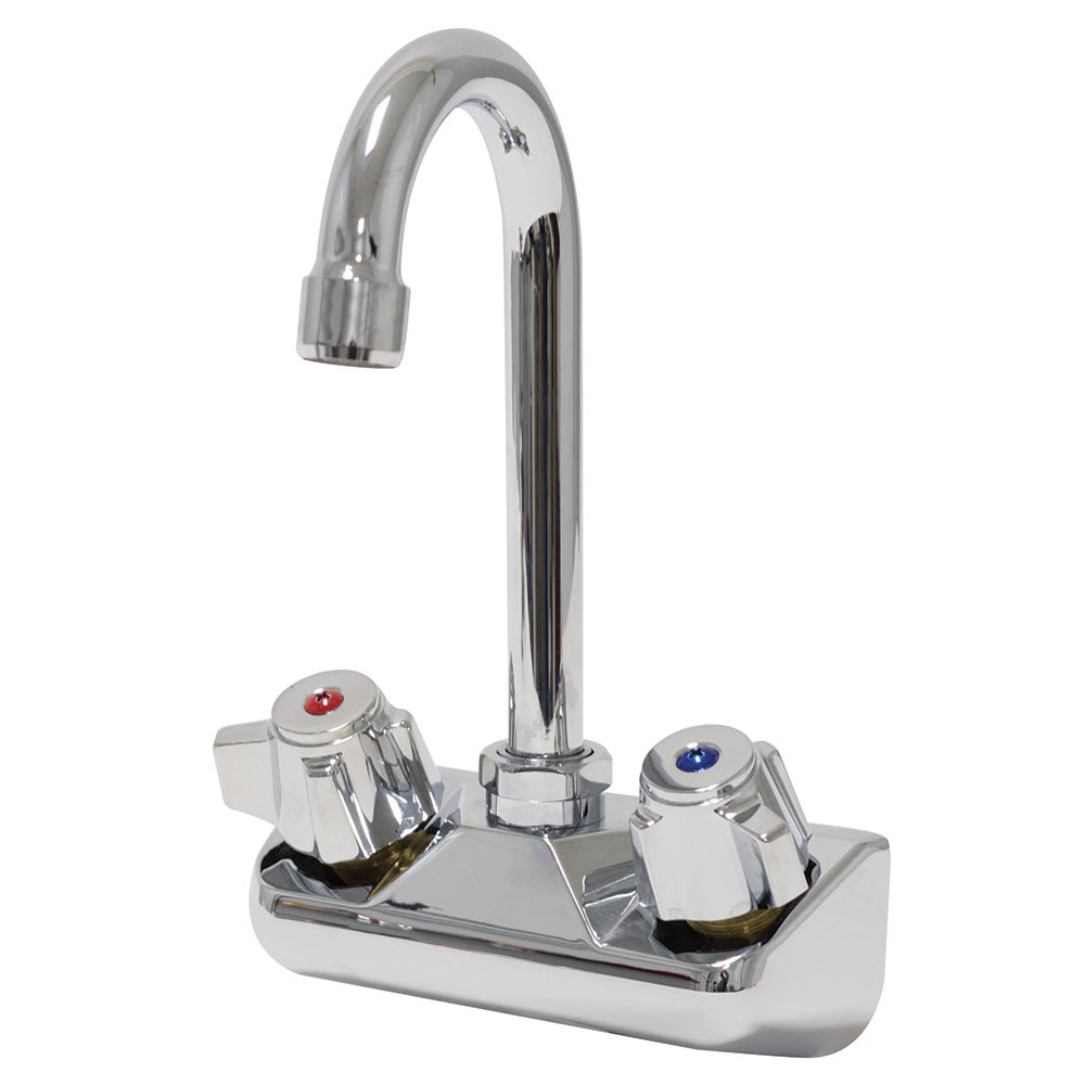 009-K59ECX Splash Mount Faucet - 3 1/2" Gooseneck Spout, 4" Centers, Lead Free