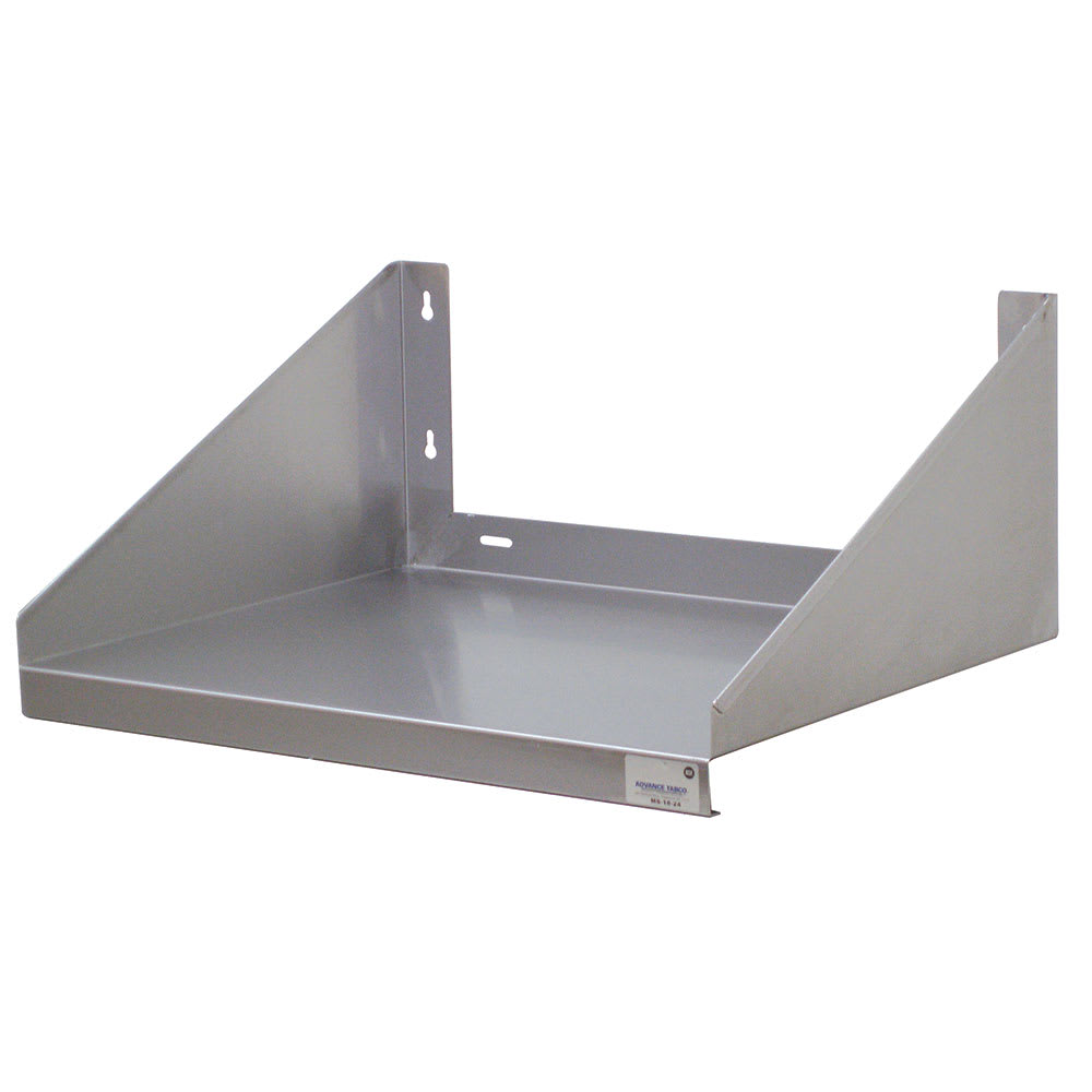 009-MS2436 Solid Wall Mounted Shelf, 36"W x 24"D, Stainless
