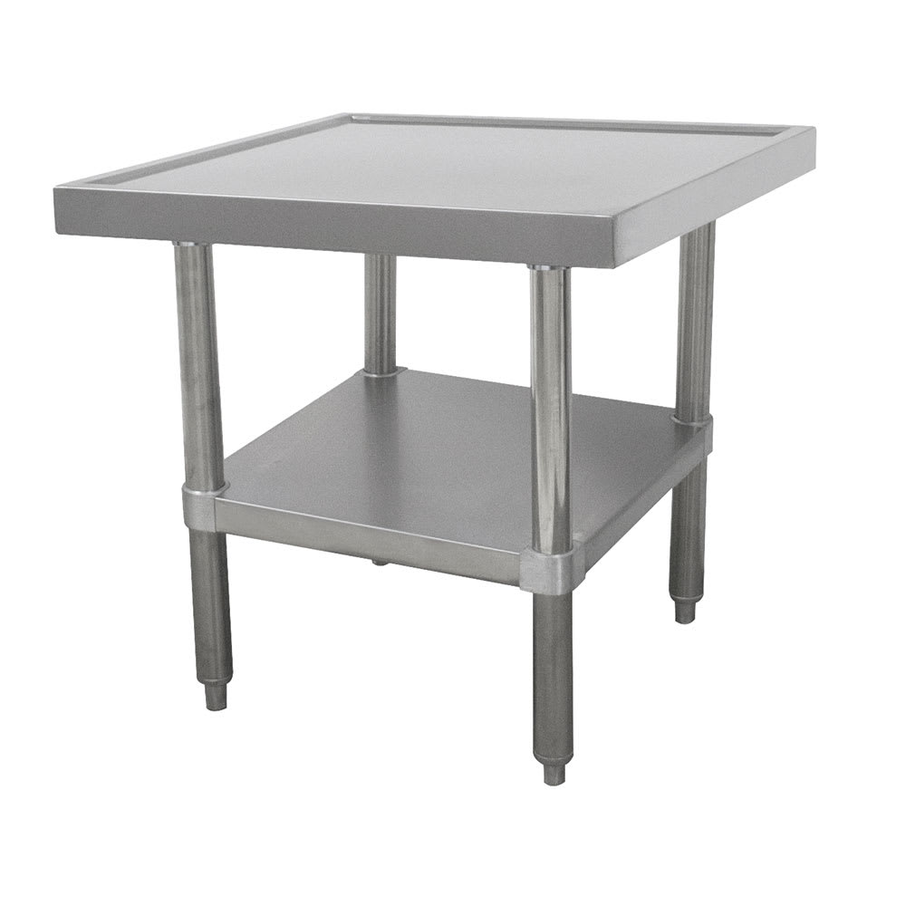 Advance Tabco MT-SS-242 24" Mixer Table w/ All Stainless Undershelf Base & Marine Edge, 24"D