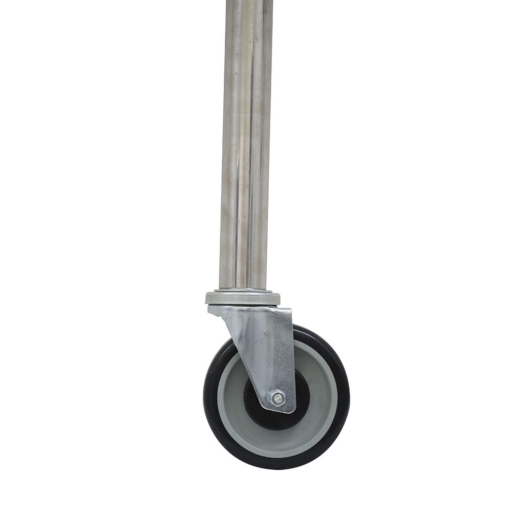 009-TA25G4 5" Casters w/ Galvanized Legs, (2) w/ Brakes, Rubber