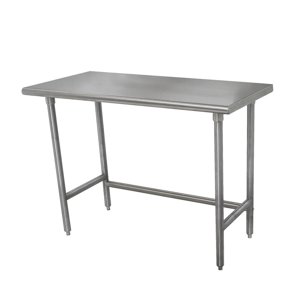 Advance Tabco TMSLAG-240 30" 16 ga Work Table w/ Open Base & 304 Series Stainless Flat Top