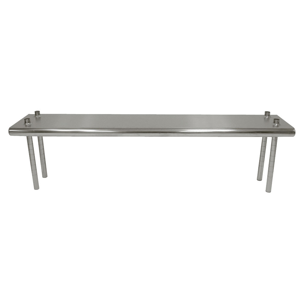 009-TS1284 Table Mount Shelf - Single Deck, 84" x 12", 18 ga 430 Stainless