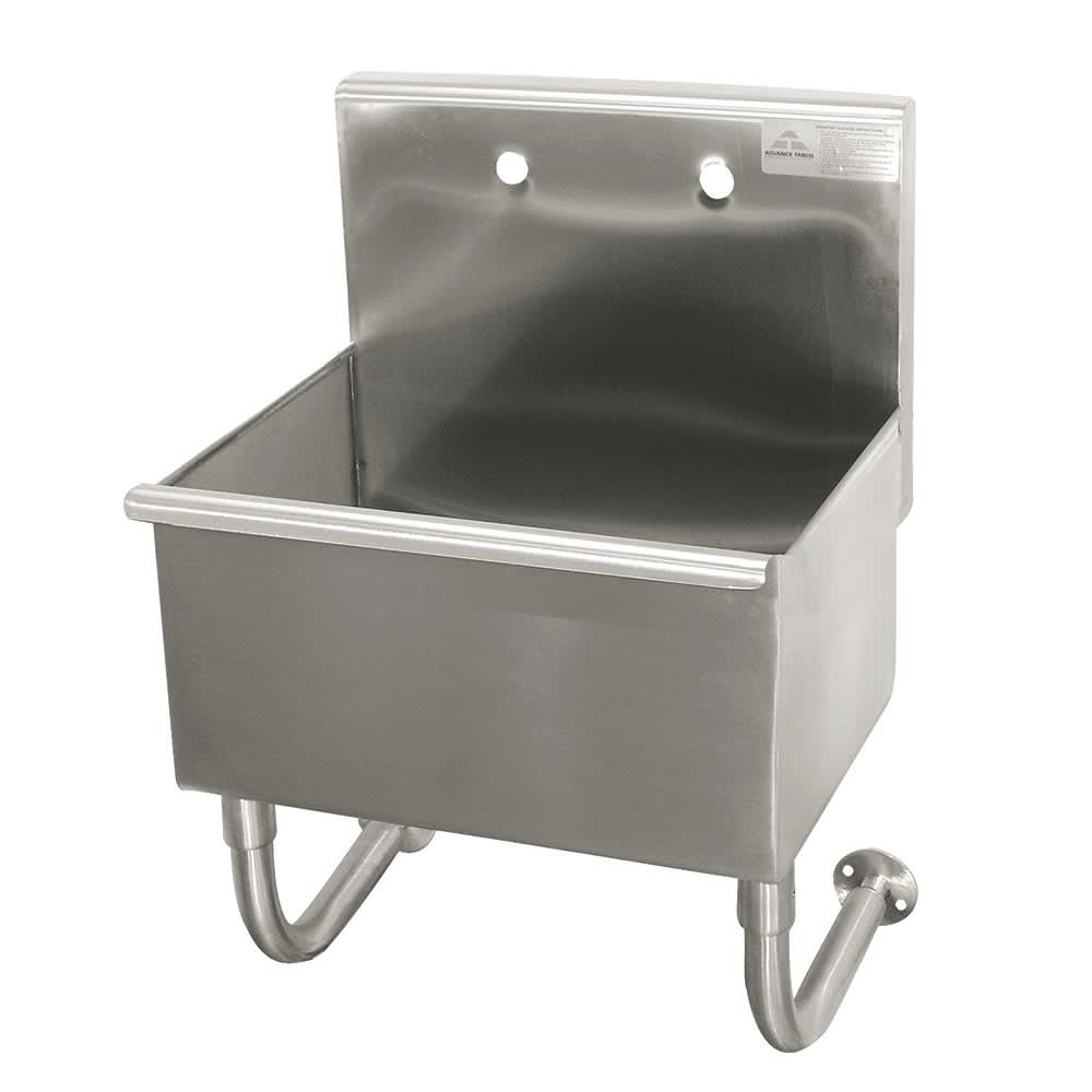 009-WSS1625 Wall Mount Commercial Hand Sink w/ 22"L x 16"W x 12"D Bowl, Basket Dra...