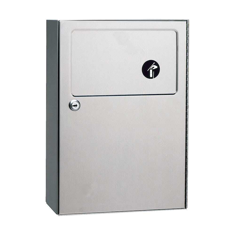 016-B254 1 1/5 gal SurfaceMounted Sanitary Napkin Disposal, Stainless