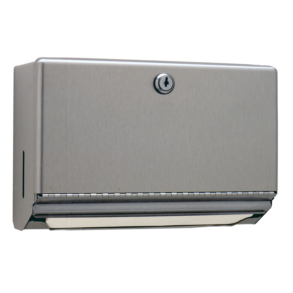 Bobrick B26212 Surface Mount Paper Towel Dispenser w/ 200 C Fold Capacity, Stainless