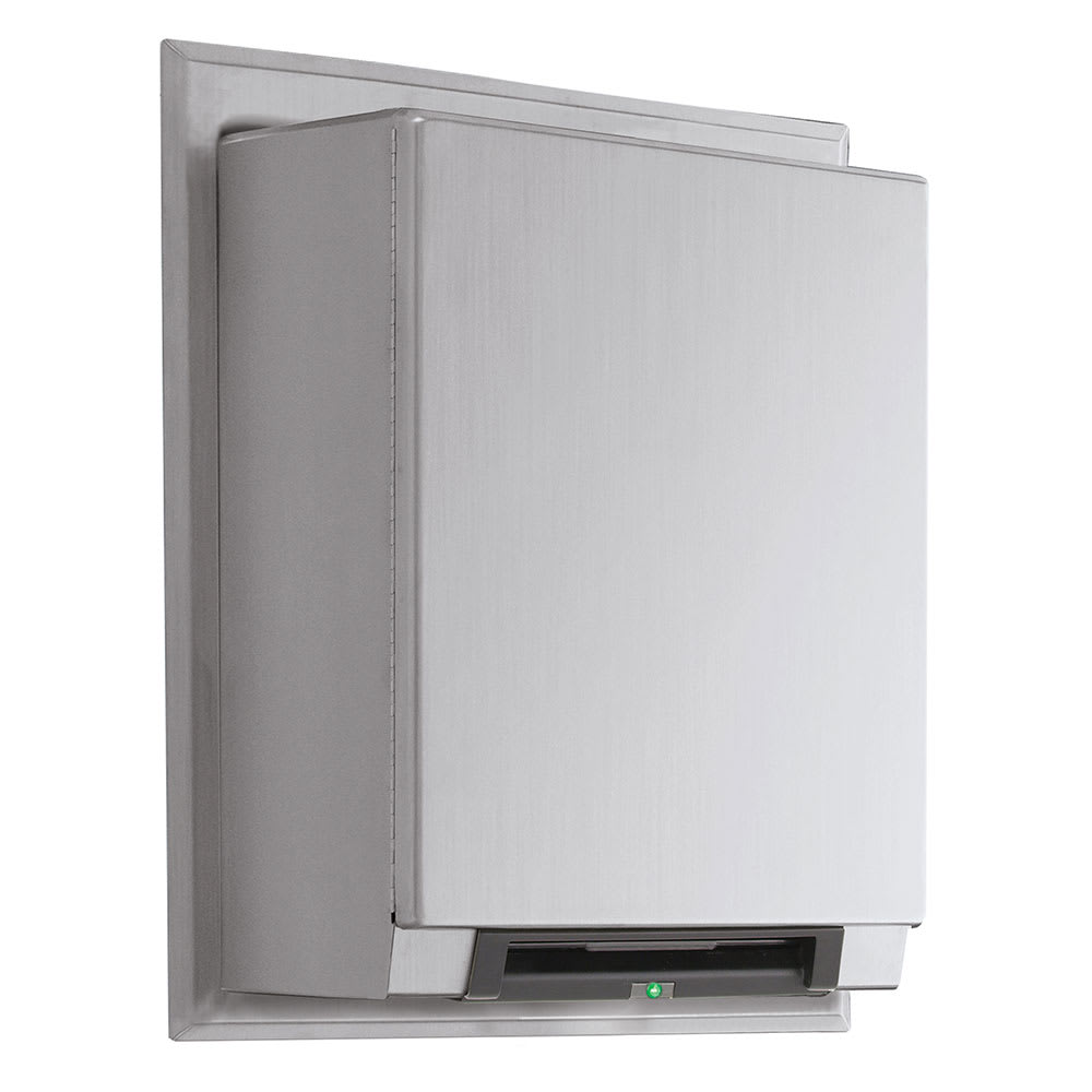 016-B29744 Semi Recessed Universal Auto Roll Paper Towel Dispenser, Stainless