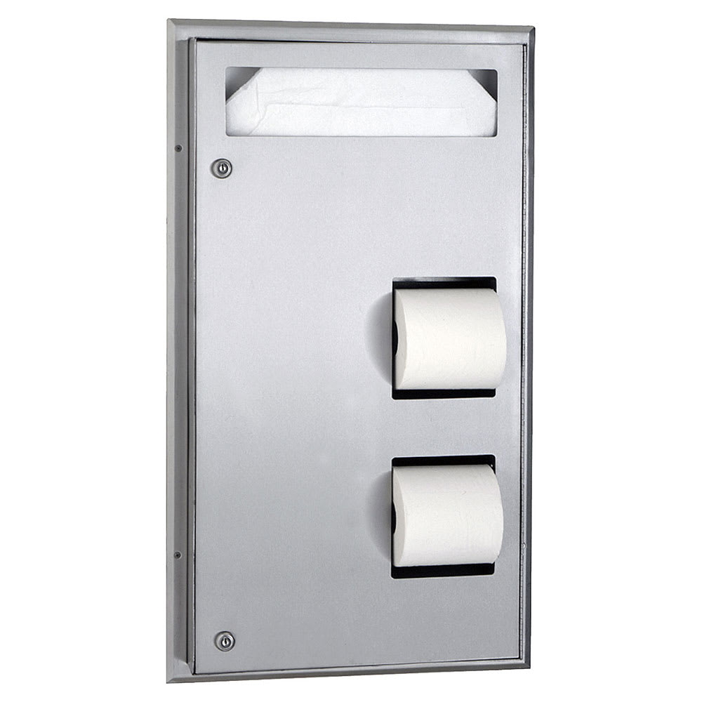 016-B347 Classic Series Partition Mounted Seat Cover & Toilet Tissue Dispenser