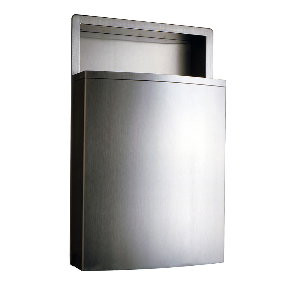 016-B43644 12 4/5 Gallon Recessed Bathroom Trash Can