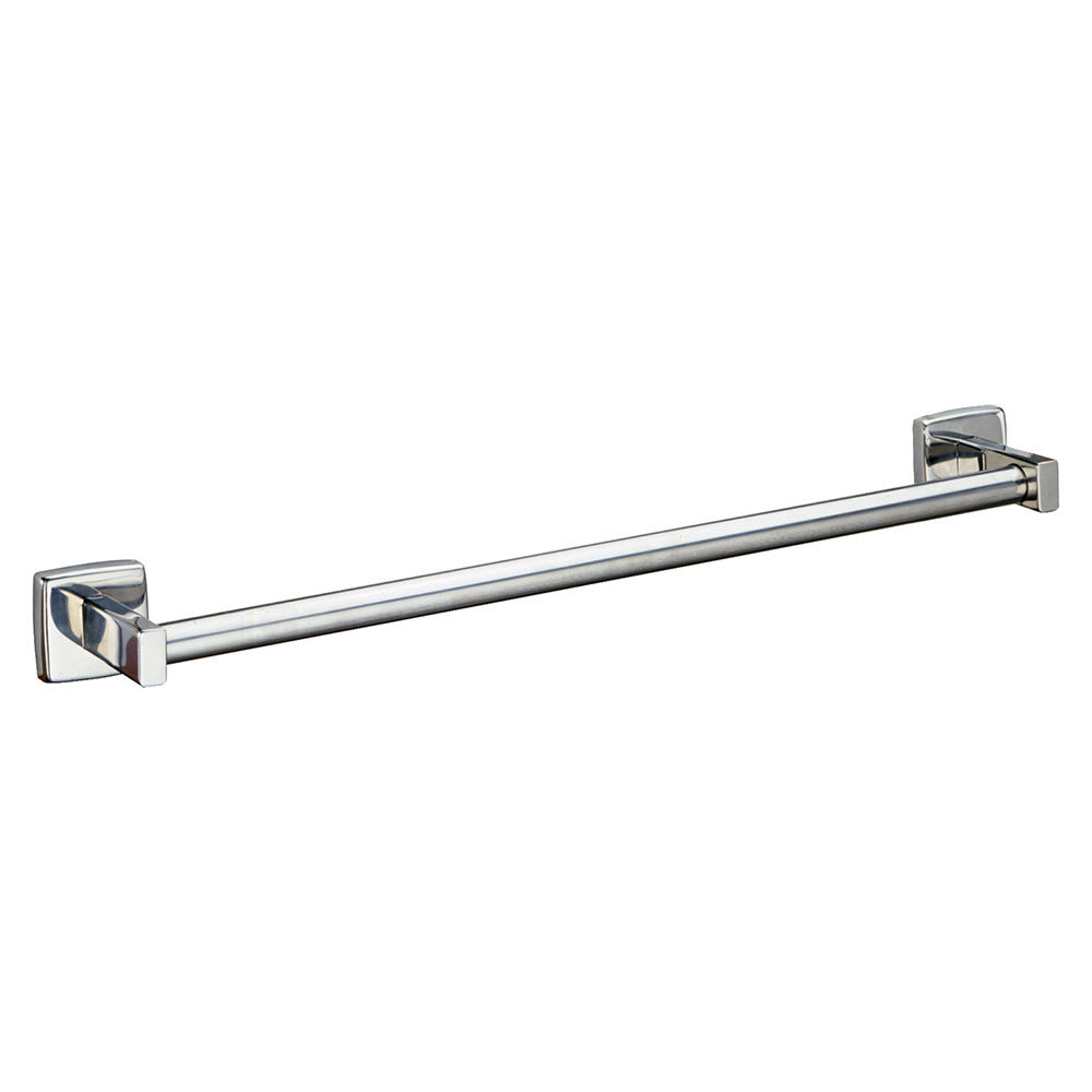 Bobrick B-674X24 24" Surface Mounted Towel Bar, Round, Bright Polished Stainless