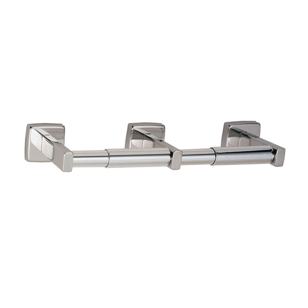 016-B686 Surface Mount Open Spindle Toilet Tissue Dispenser, 2 Roll, Polished Stainless