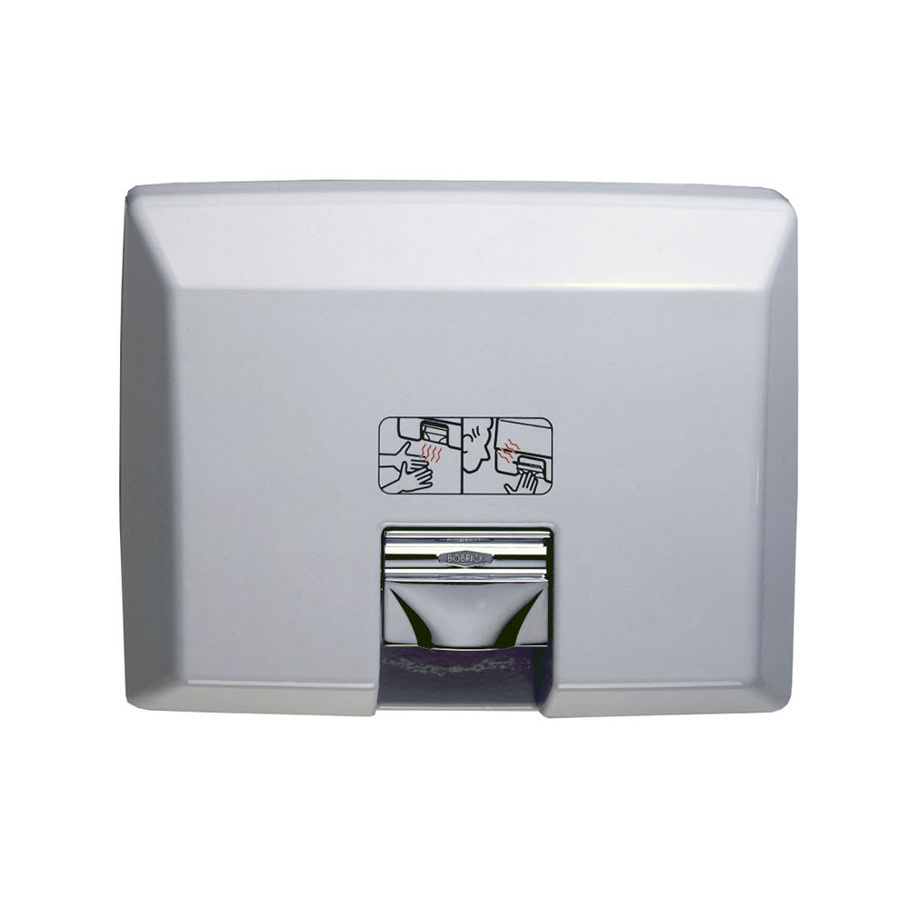 016-B750115V Automatic Recessed Hand Dryer w/ 80 Second Dry Time - White, 115v