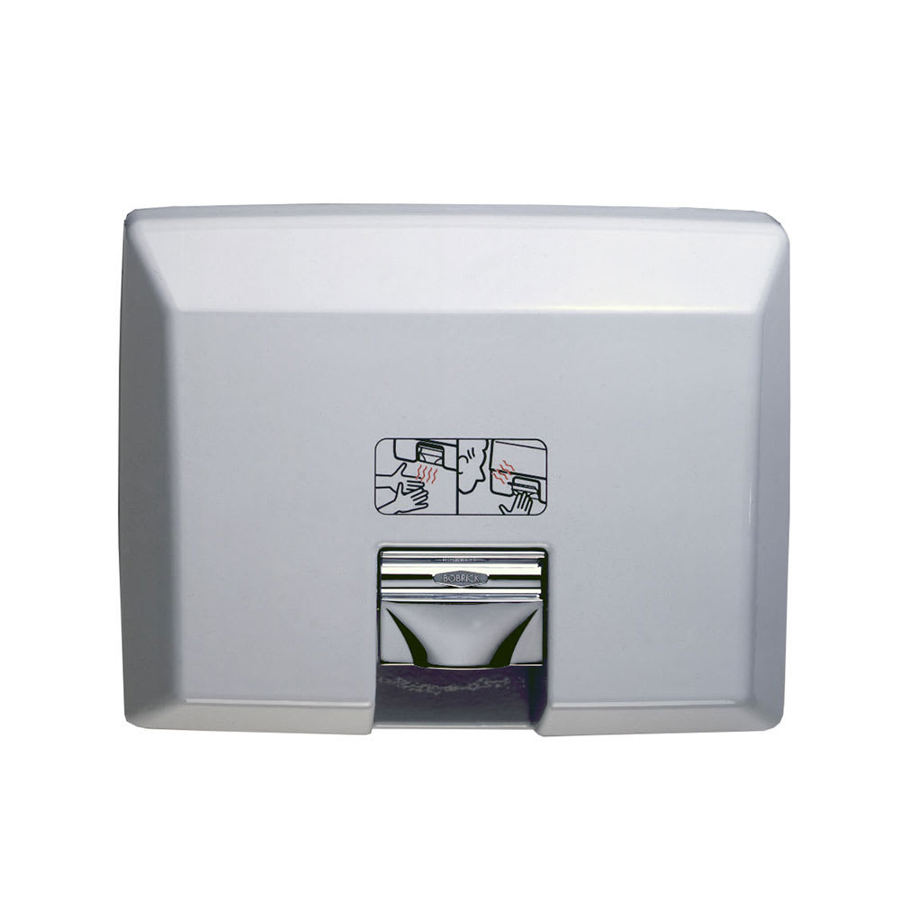 016-B750230V Automatic Recessed Hand Dryer w/ 80 Second Dry Time - White, 208 240v/1ph