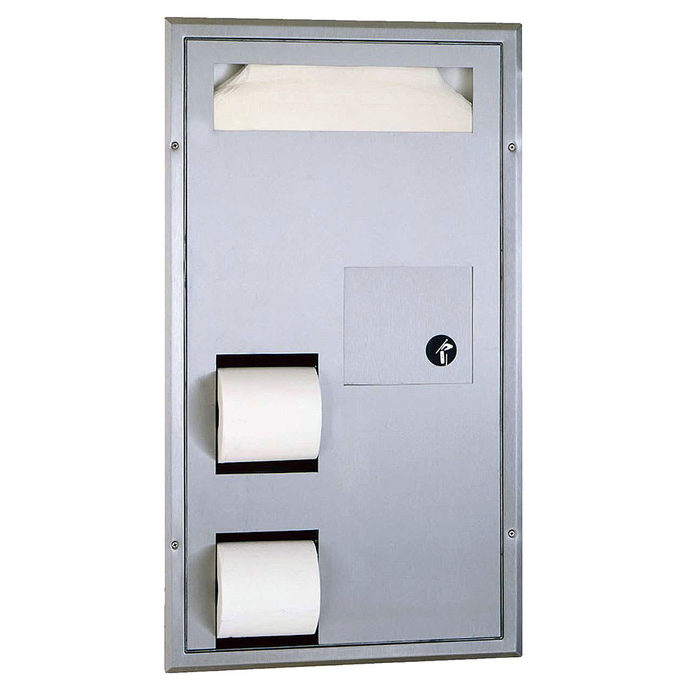 016-B3571 Classic Series Partition Mounted Combination Dispenser with Grab Bar Clearance