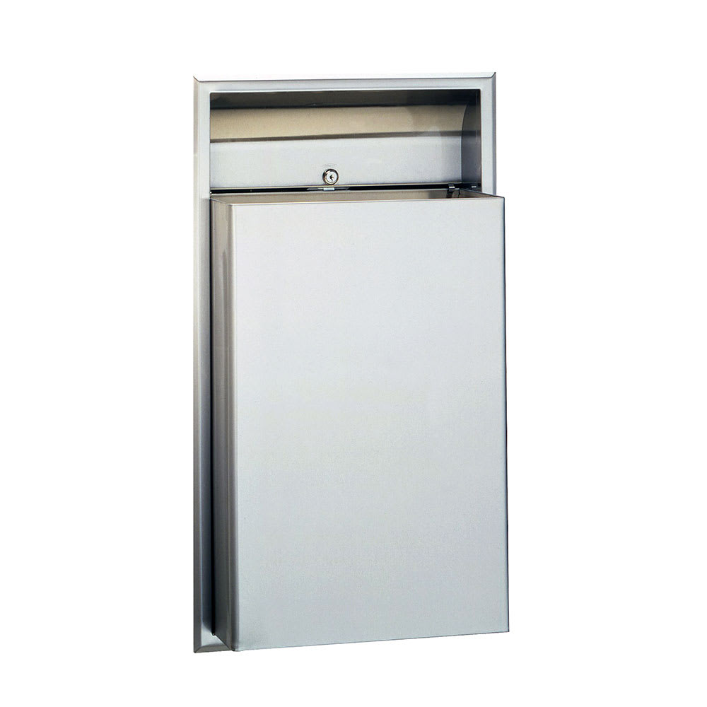 016-B3644 12 Gallon Recessed Bathroom Trash Can