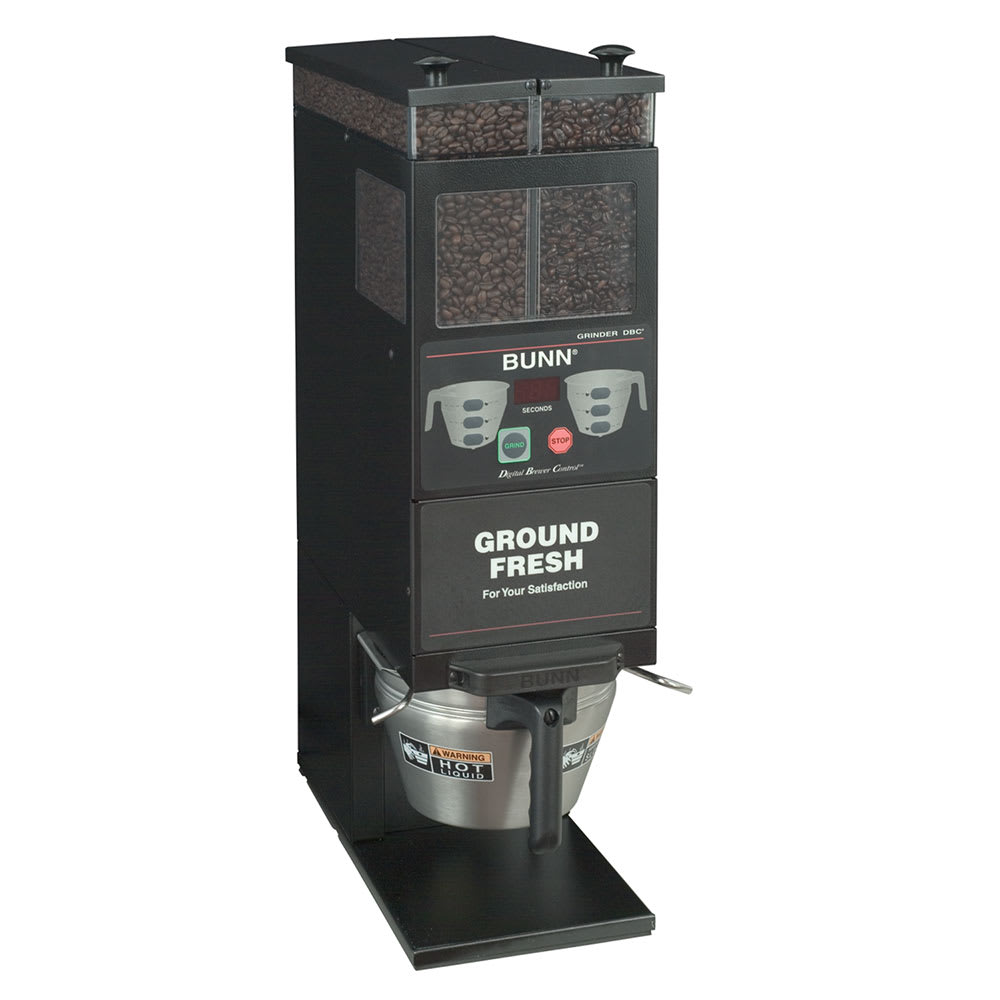 Bunn LPG2E Low Profile Portion Control Coffee Grinder, 2 Hoppers