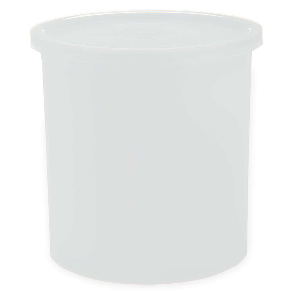 028-030102 1 1/5 qt Classic Crock - SnapOn Lid, White