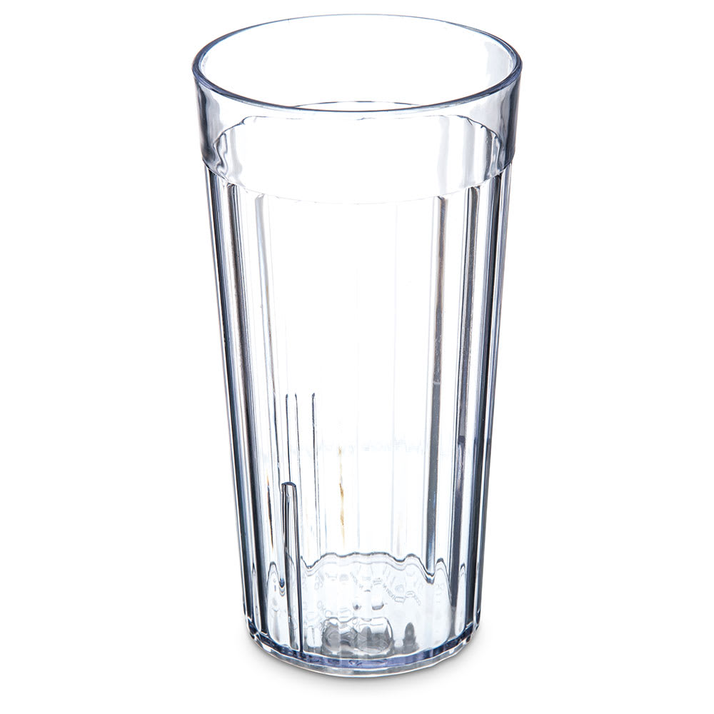 028-1116C 16 oz Clear Fluted Plastic Tumbler