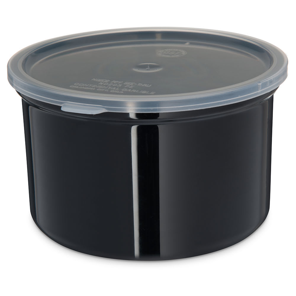 028-031603 1 1/2 qt Classic Crock - Snap On Lid,  Black
