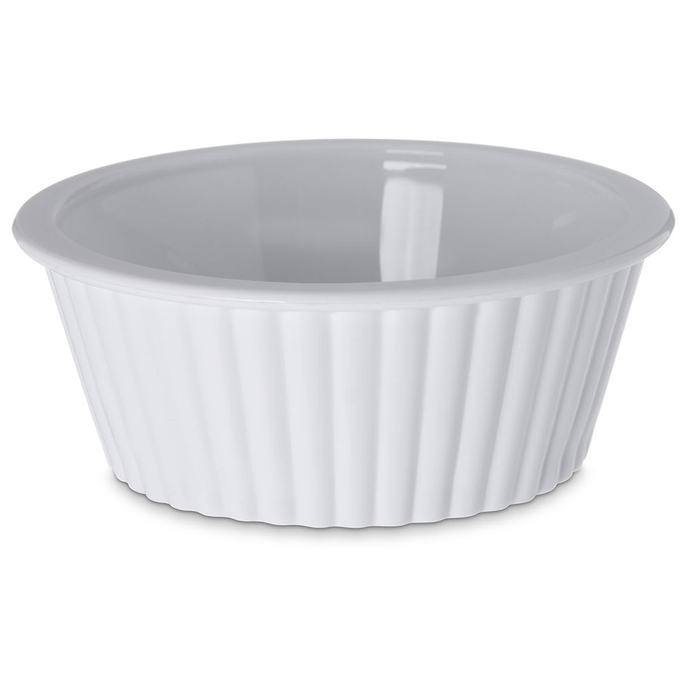 028-0844W 2 oz Fluted Ramekin - White