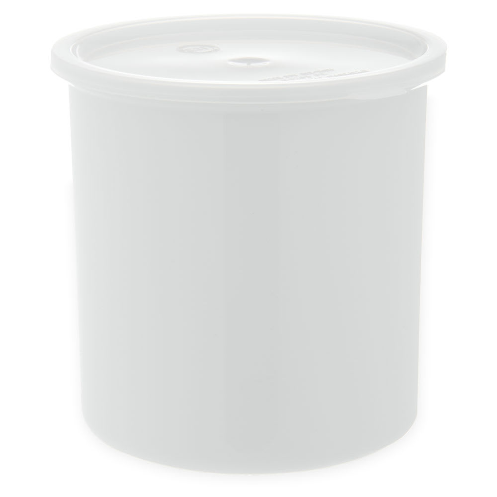 028-030202 2 7/10 qt Classic Crock - SnapOn Lid, White