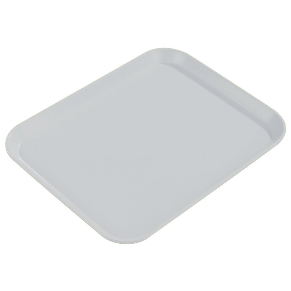 028-1814FG068 Fiberglass Cafeteria Tray - 18"L x 14"W, Gray