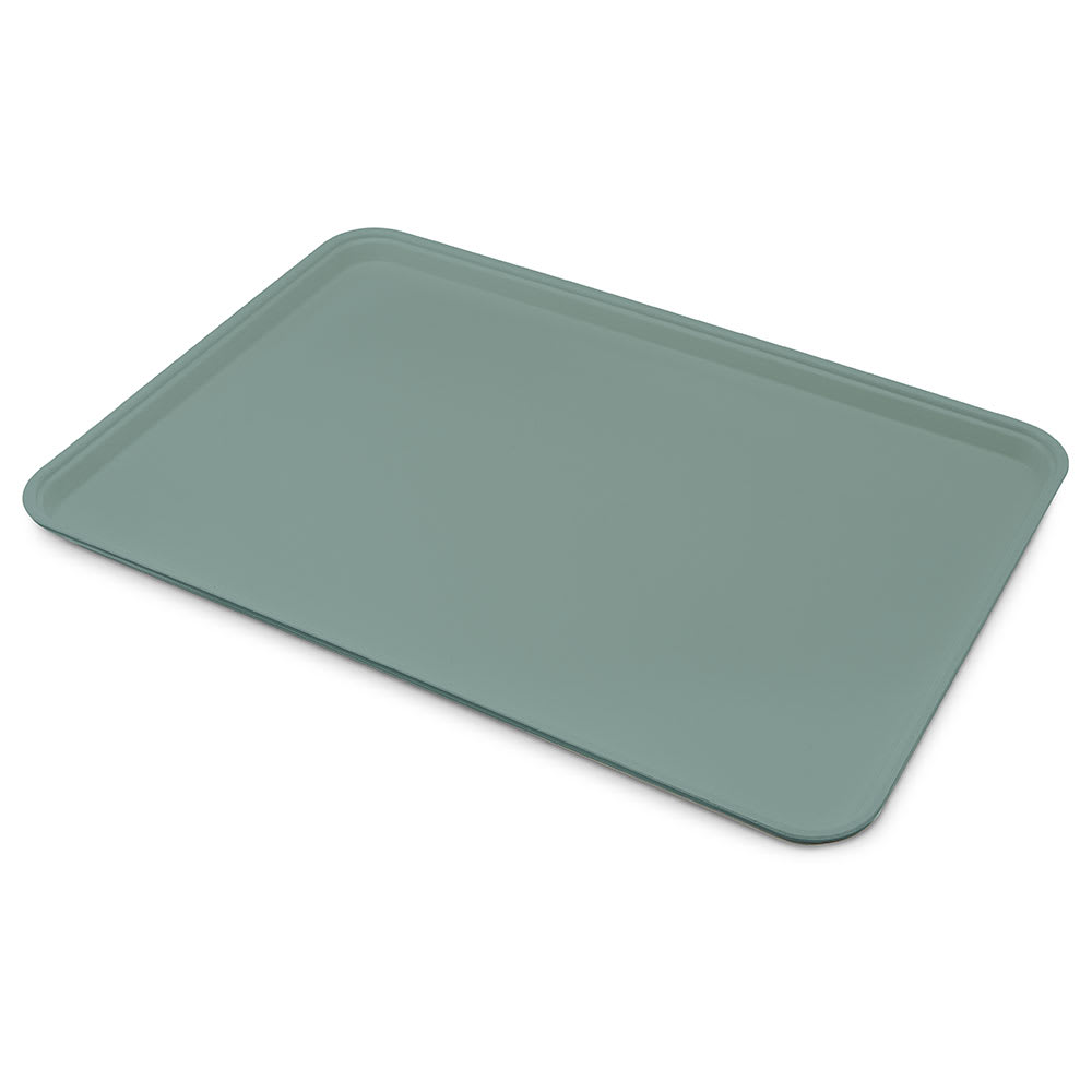 028-1318FG010 Rectangular Display/Bakery Tray - 12 3/4x17 3/4x1" Forest Green