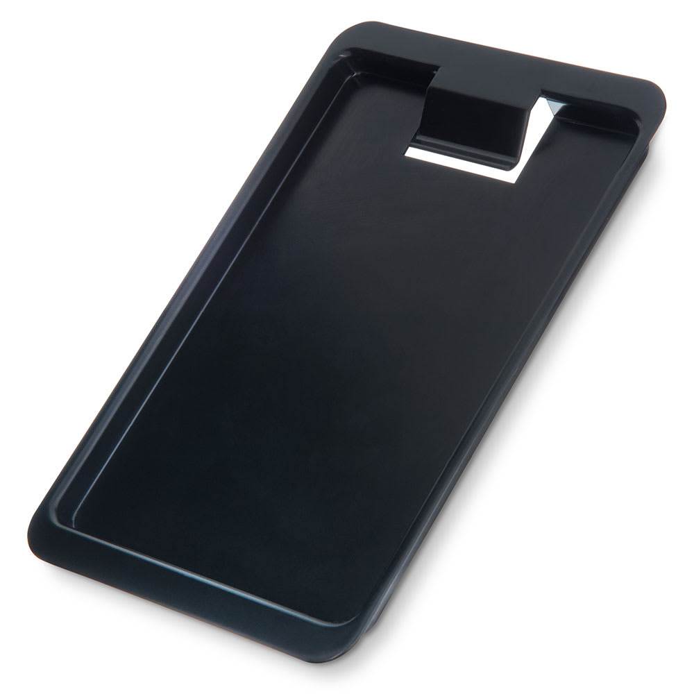 028-3020BK Rectangular Check Holder Tip Tray - 7 3/4" x 4 3/8", Black