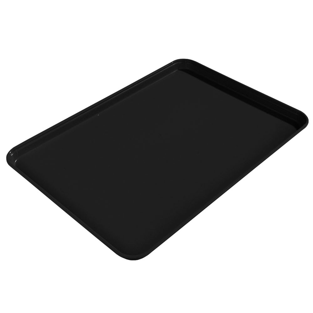 028-2015FG004 Fiberglass Cafeteria Tray - 20 1/4"L x 15"W, Black