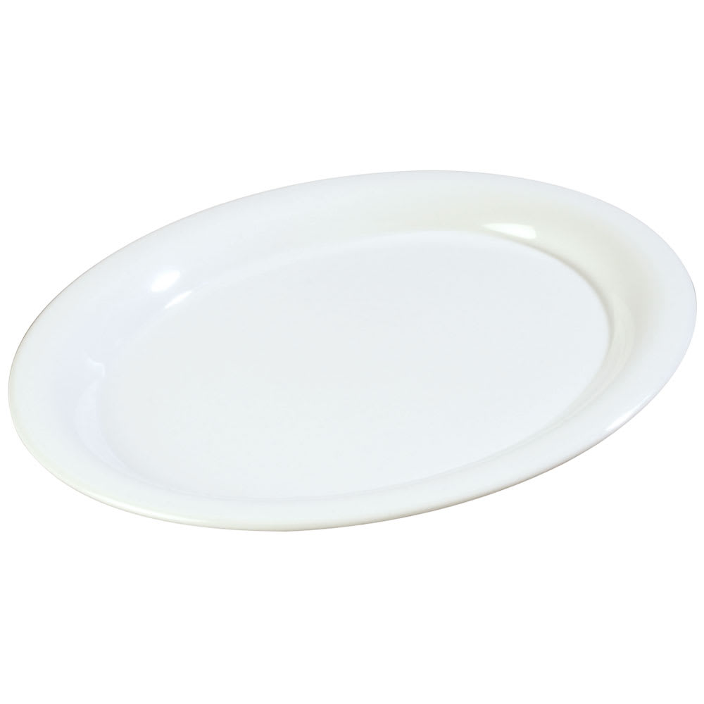 028-3308202 12" x 9-1/4" Oval Sierrus Platter - Melamine, White
