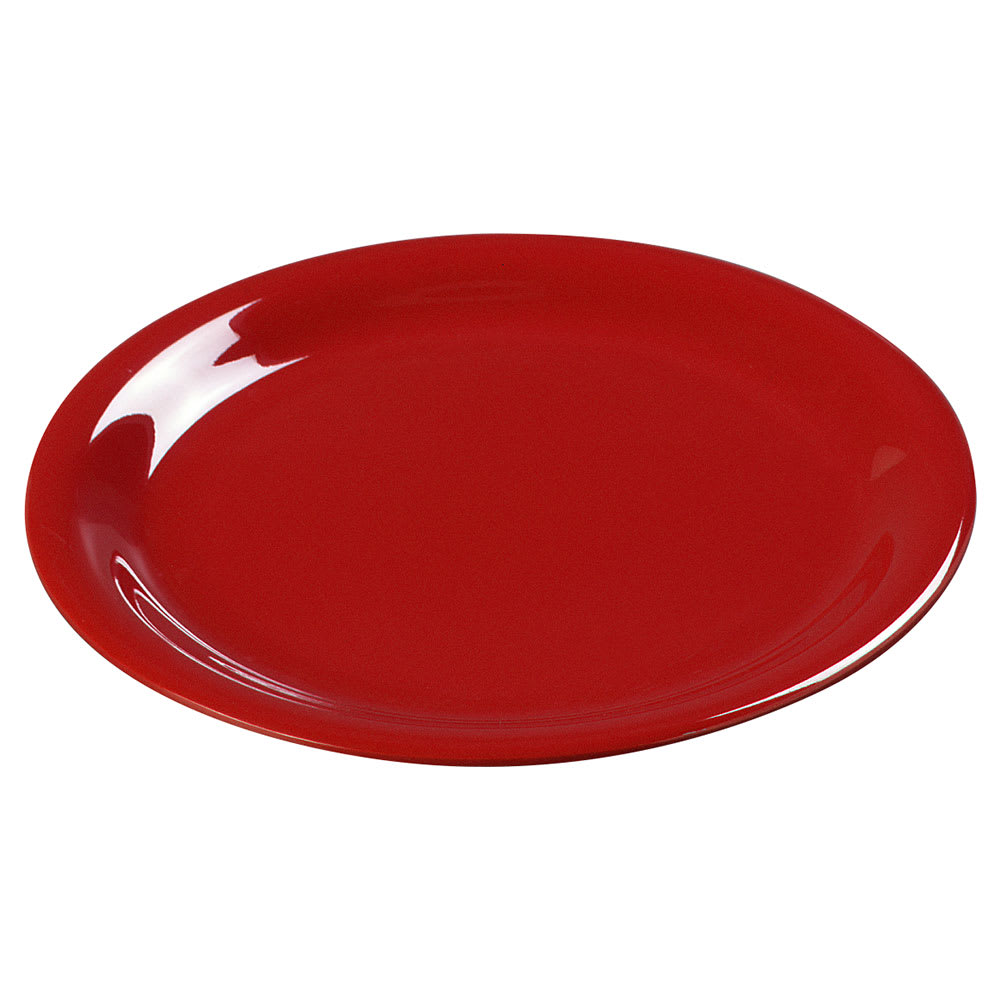 028-3300805 6 1/2" Round Melamine Pie Plate, Red