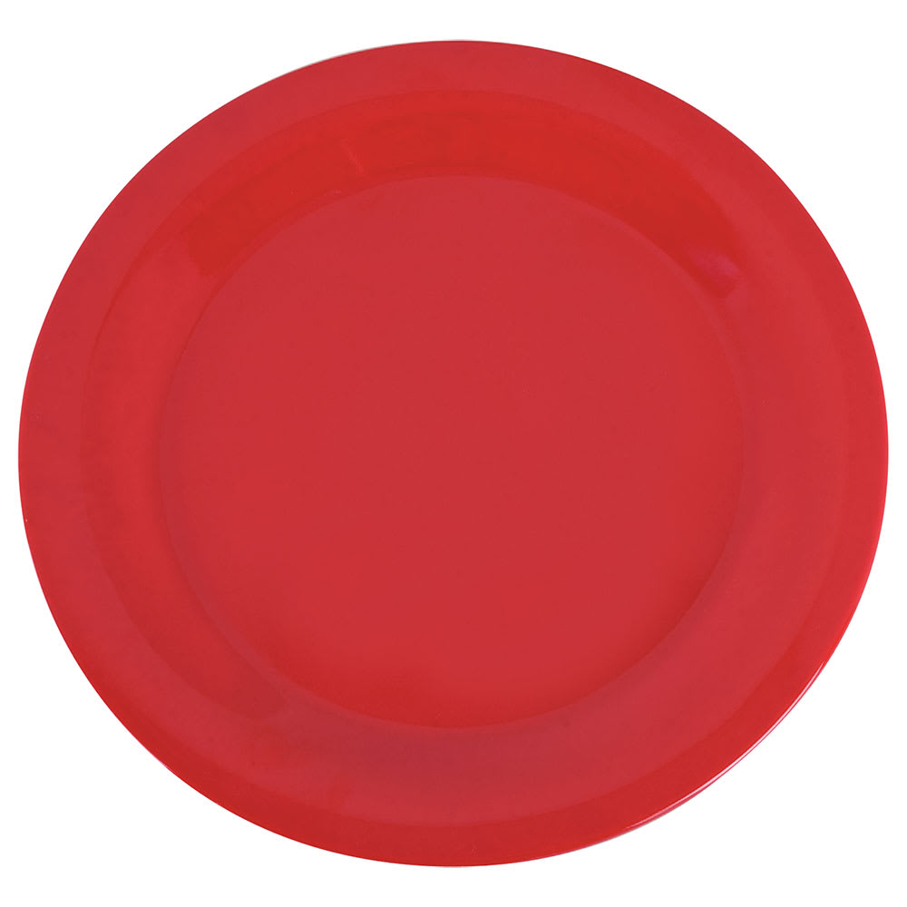 028-3300205 10 1/2" Round Melamine Dinner Plate, Red